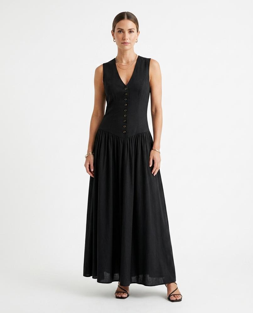 Nord Wear - Rital | Sleeveless Button-Front Maxi Dress Women