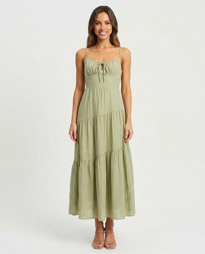 Nord Wear - Maven | Tiered Tie-Front Midi Dress Women