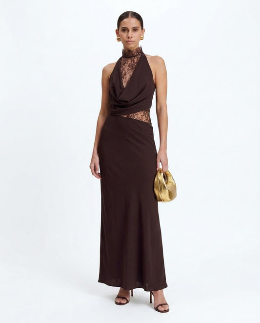 Nord Wear - Zesin | Halterneck Lace-Trimmed Maxi Dress Women