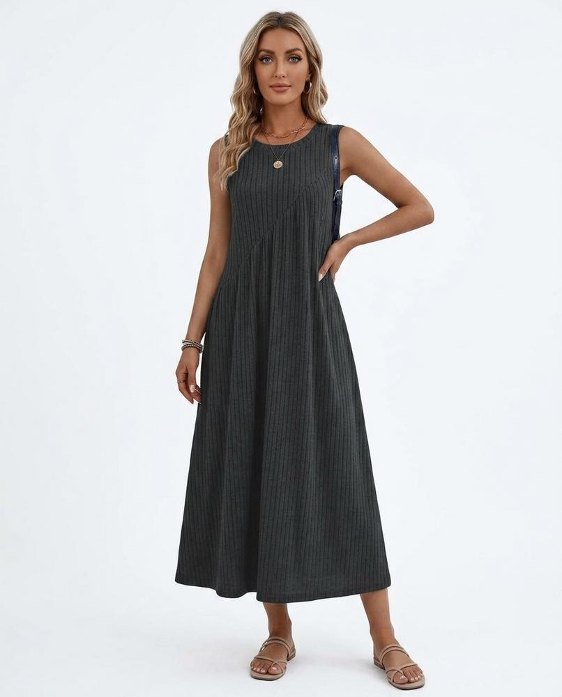 Nord Wear - Sazan | Ribbed Sleeveless Midi Dress Women