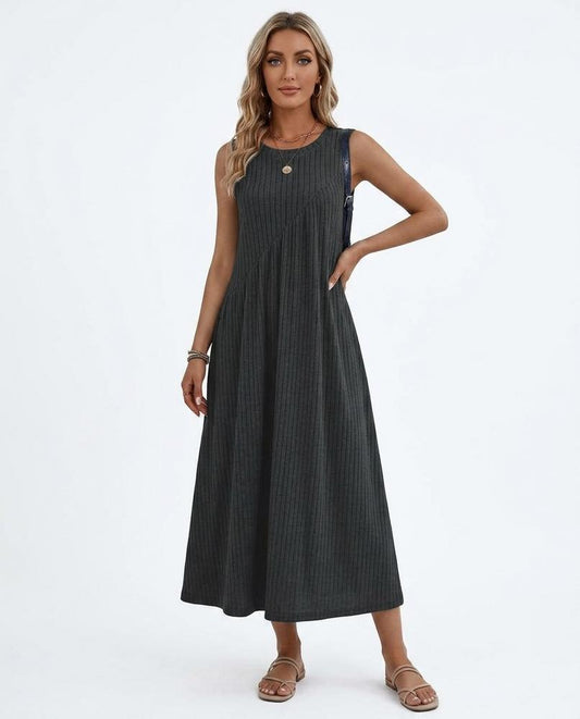Nord Wear - Sazan | Ribbed Sleeveless Midi Dress Women