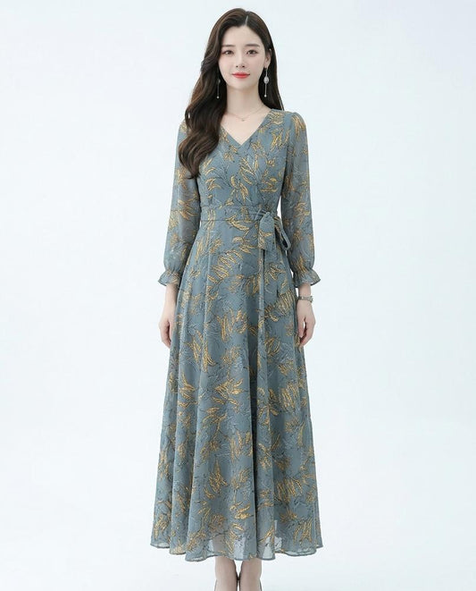 Nord Wear - Vetal | V-Neck Long-Sleeved Maxi Dress Women