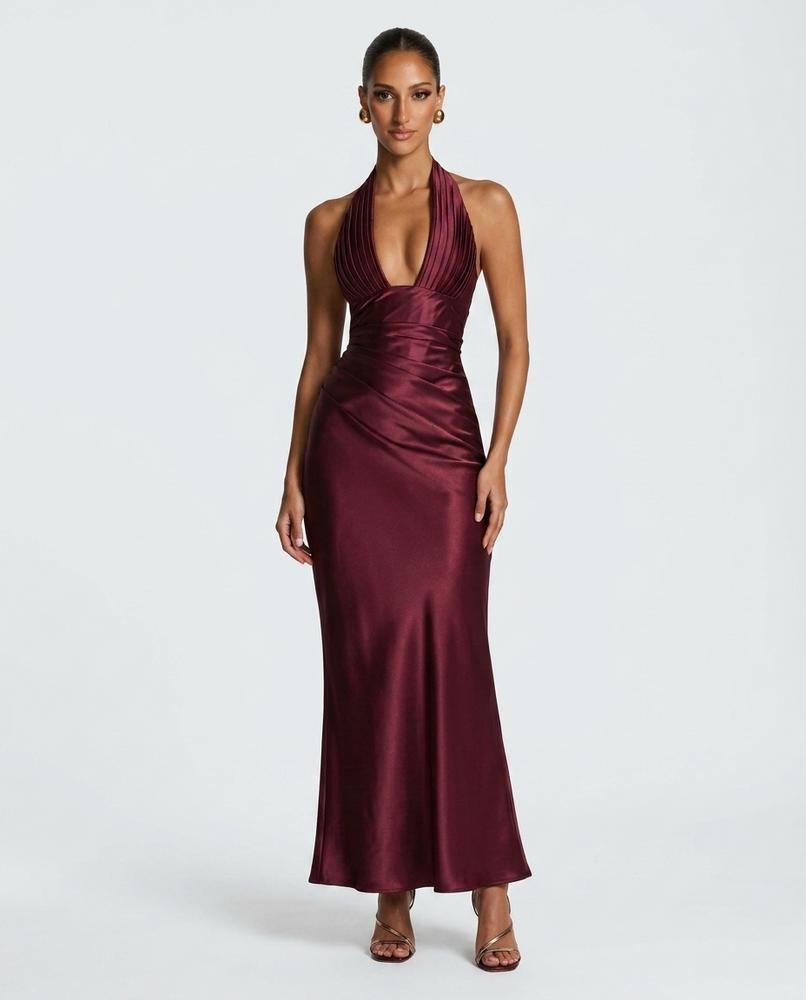 Nord Wear - Lamir | Satin Halterneck Dress Women