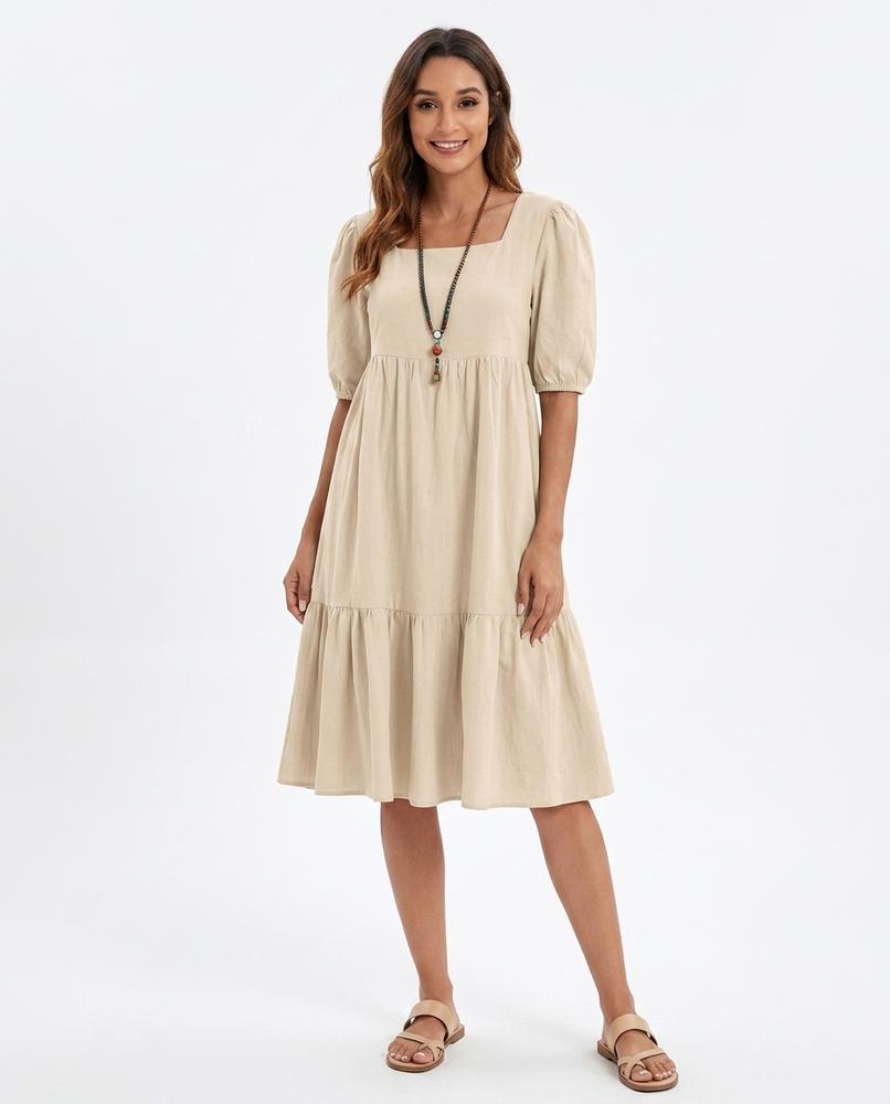 Nord Wear - Talan | Square-Neck Tiered Dress Women