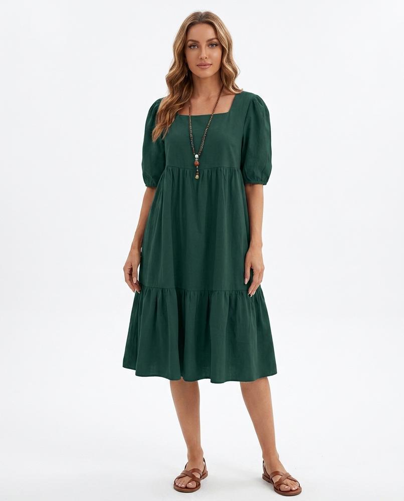 Nord Wear - Talan | Square-Neck Tiered Dress Women