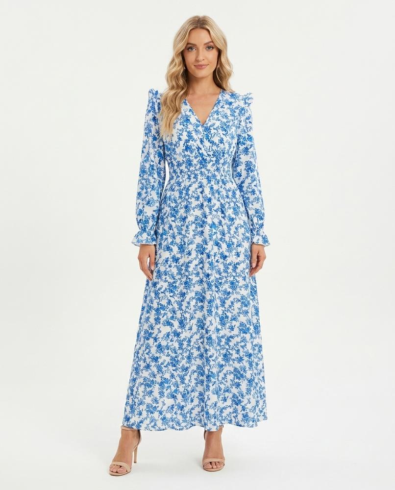 Nord Wear - Zalin | Floral Long-Sleeved Maxi Dress Women