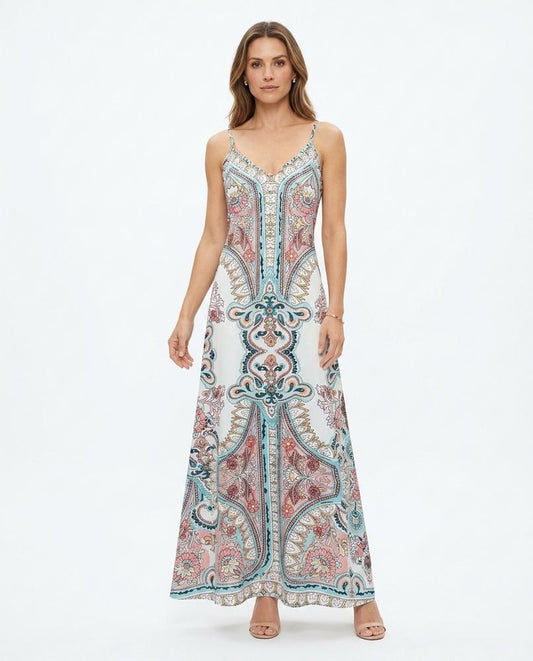 Nord Wear - Valan | Paisley Sleeveless Maxi Dress Women