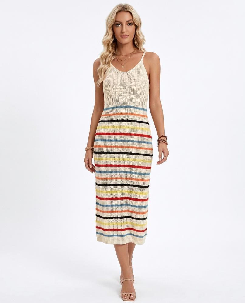 Nord Wear - Kalin | Knitted Striped Midi Dress Women
