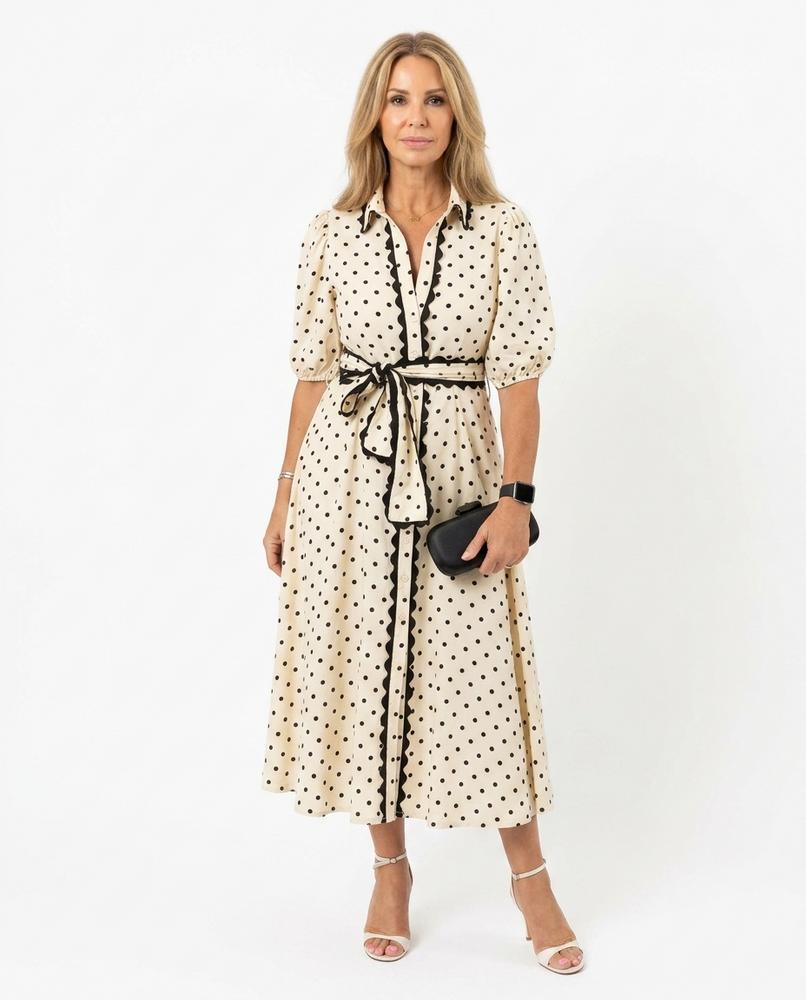 Nord Wear - Elnal | Polka Dot Belted Midi Dress Women