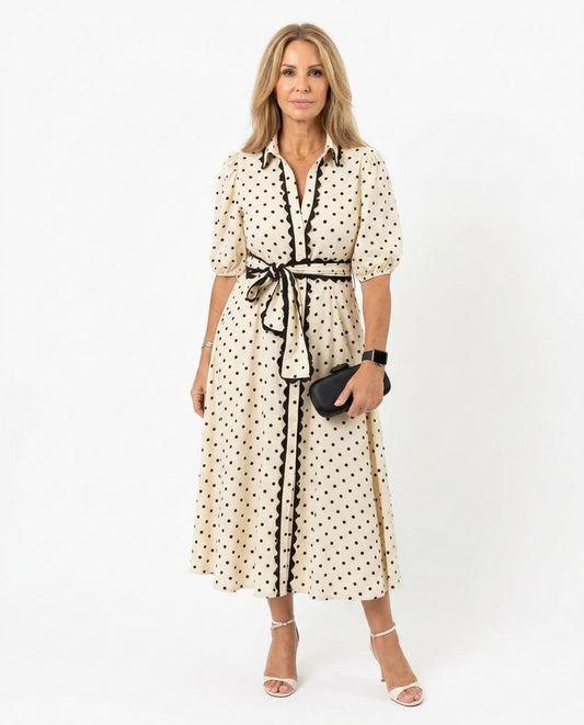 Nord Wear - Elnal | Polka Dot Belted Midi Dress Women