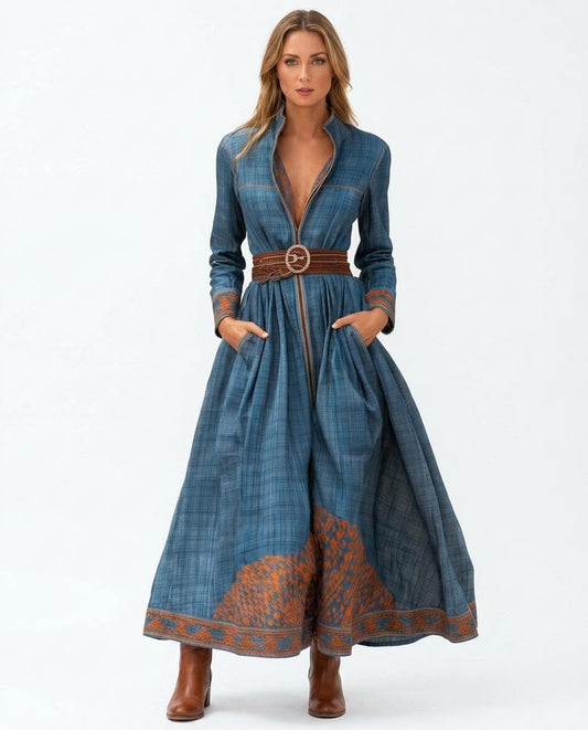 Nord Wear - Rilor | Zippered Stand-Collar Maxi Dress Women