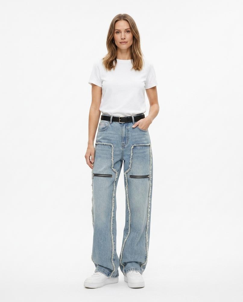 Nord Wear - Elmel | Wide-Leg Frayed-Seam Pants Unisex