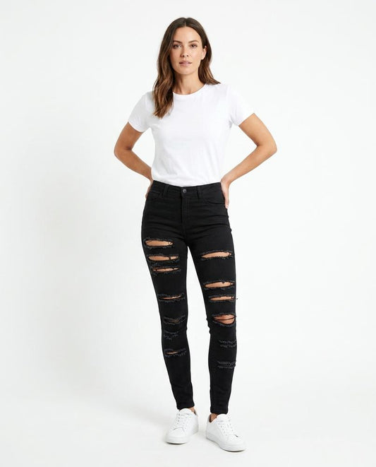 Nord Wear - Rizan | High-Waist Distressed Pants Women