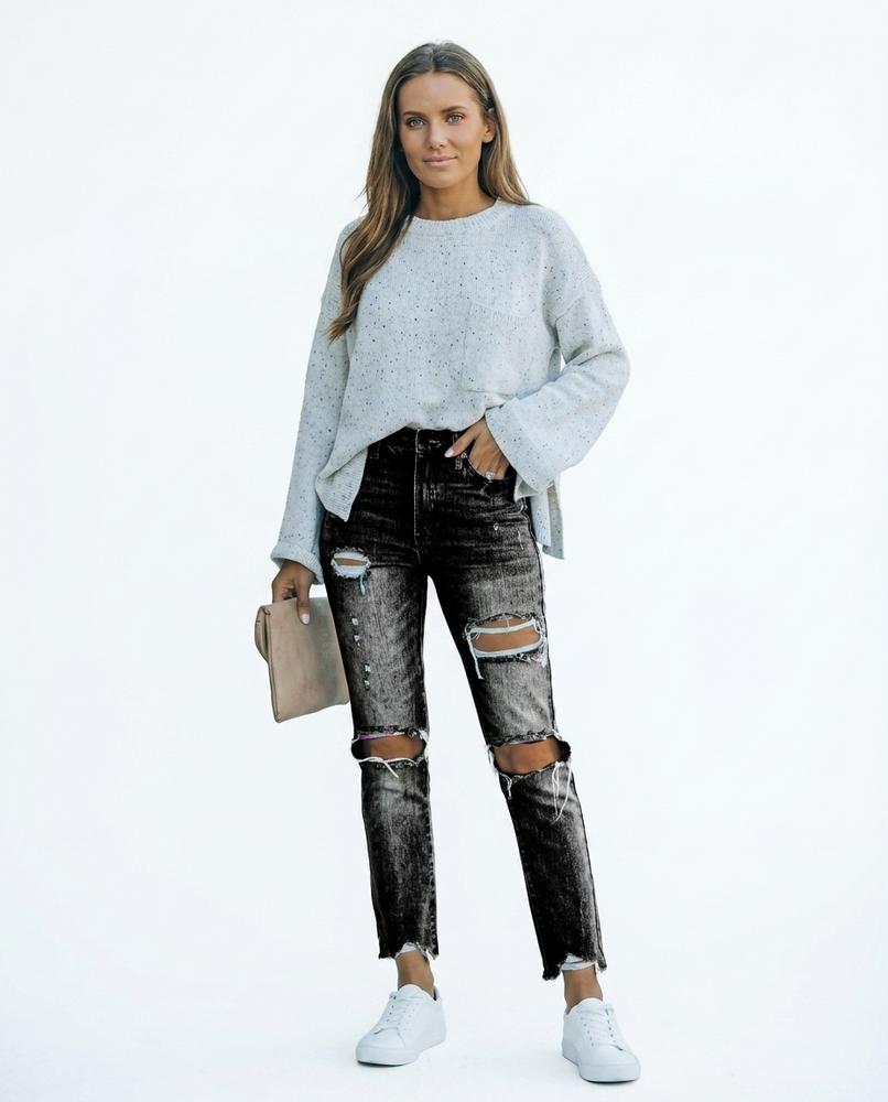 Nord Wear - Valin | High-Waist Distressed Pants Women