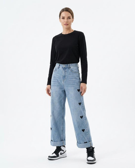 Nord Wear - Arlin | Wide-Leg Heart-Print Pants Women