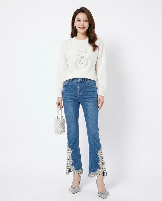 Nord Wear - Dator | Embellished Flared Pants Women