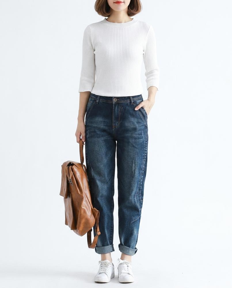 Nord Wear - Cohal | Relaxed Fit Dark Wash Pants Women