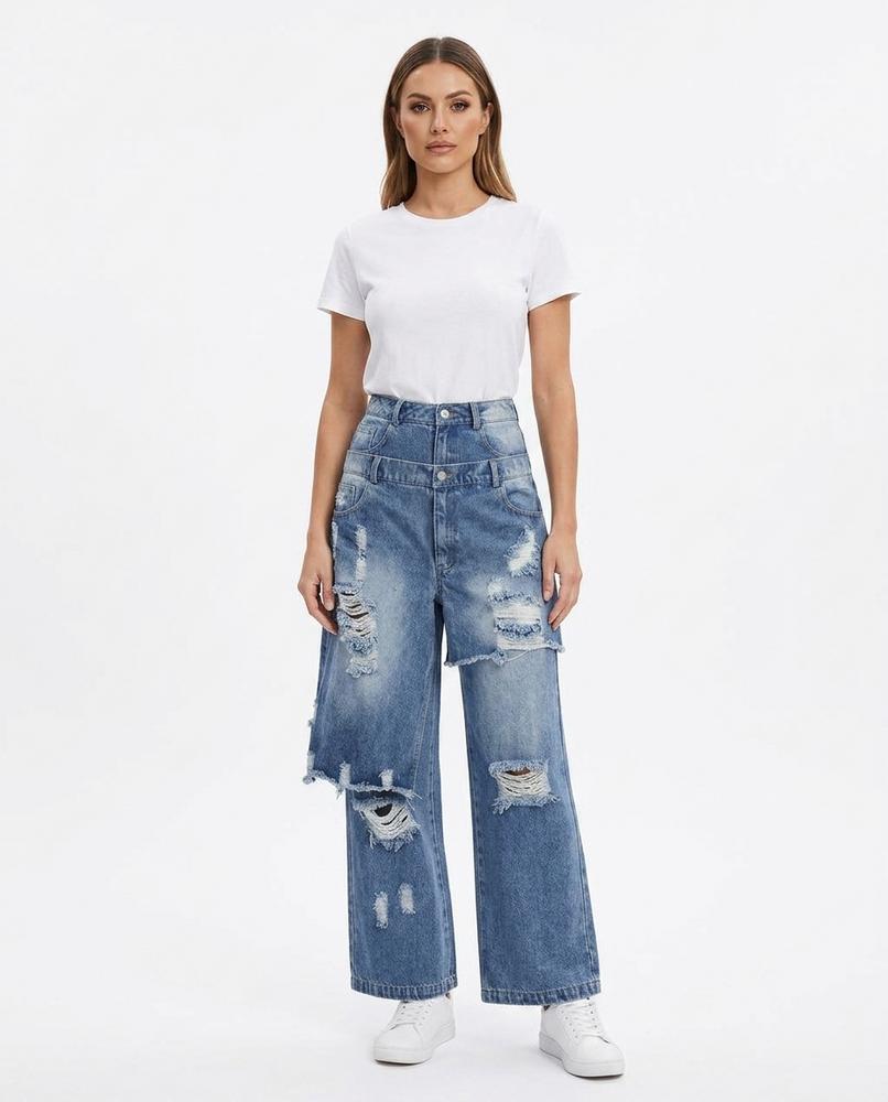 Nord Wear - Rahal | Wide-Leg Distressed Pants Women