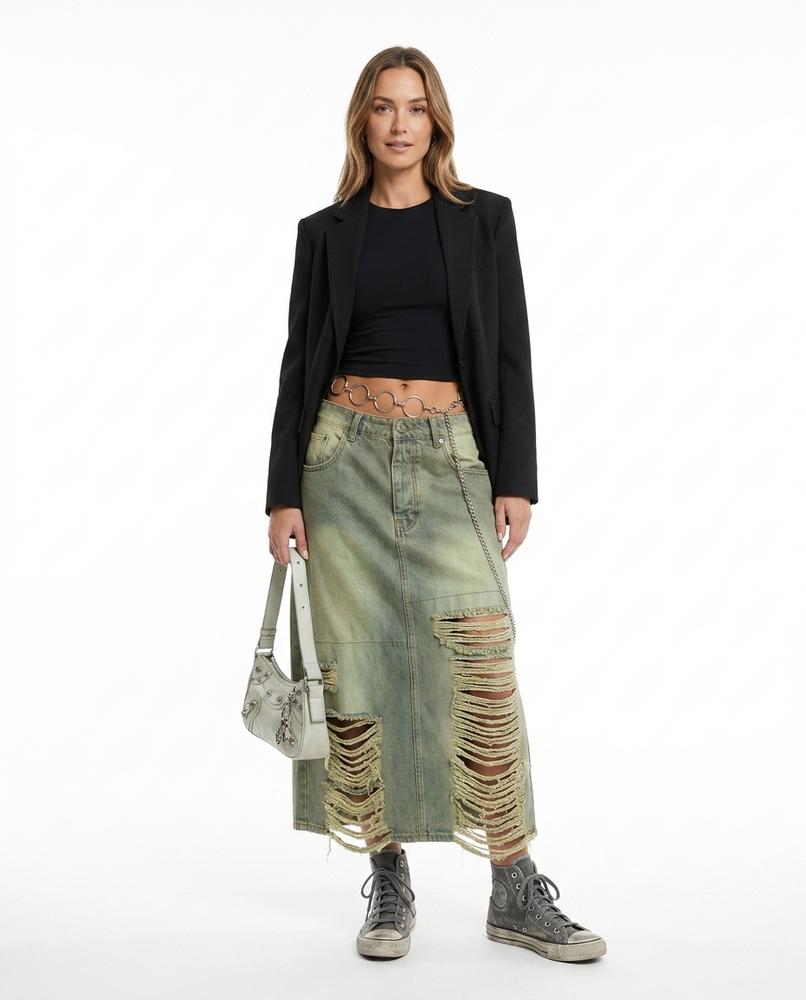 Nord Wear - Kevin | Distressed Maxi-Length Skirt Women