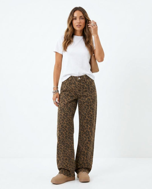 Nord Wear - Nomir | Leopard Print Straight-Leg Pants Women