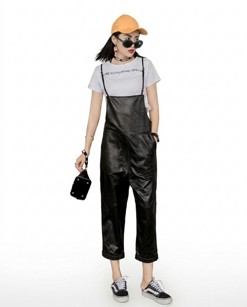 Nord Wear - Rilen | Leather Bib-Style Pants Women