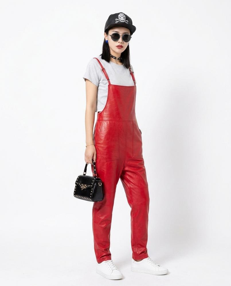 Nord Wear - Rilen | Leather Bib-Style Pants Women