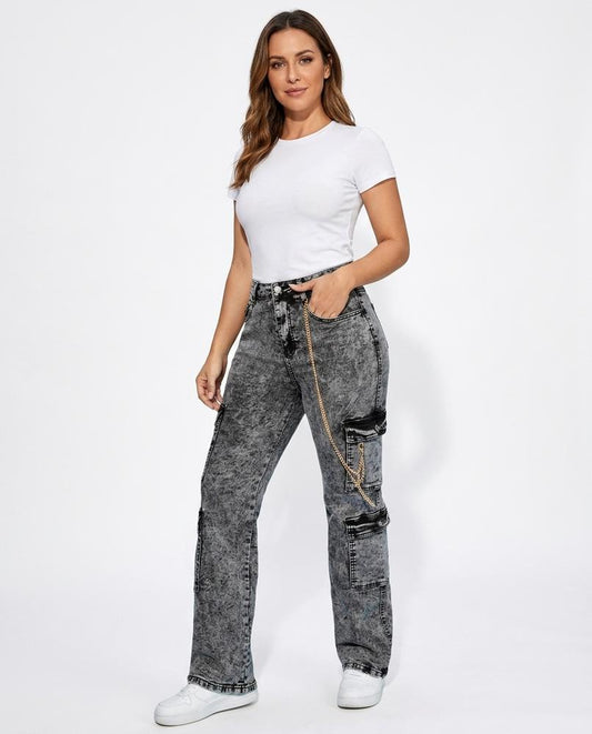 Nord Wear - Comir | Acid Wash Cargo Pants Women