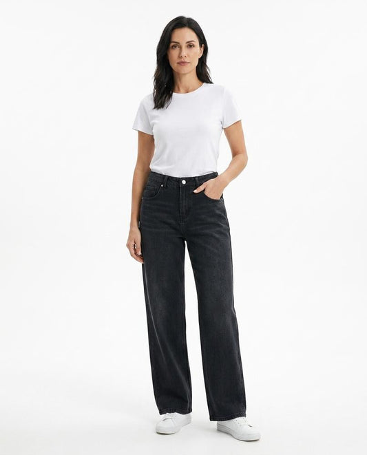 Nord Wear - Ninav | Wide-Leg Washed-Black Pants Women