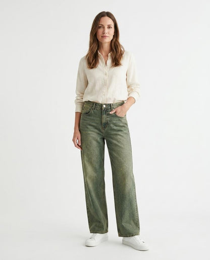Nord Wear - Ninav | Wide-Leg Washed-Black Pants Women