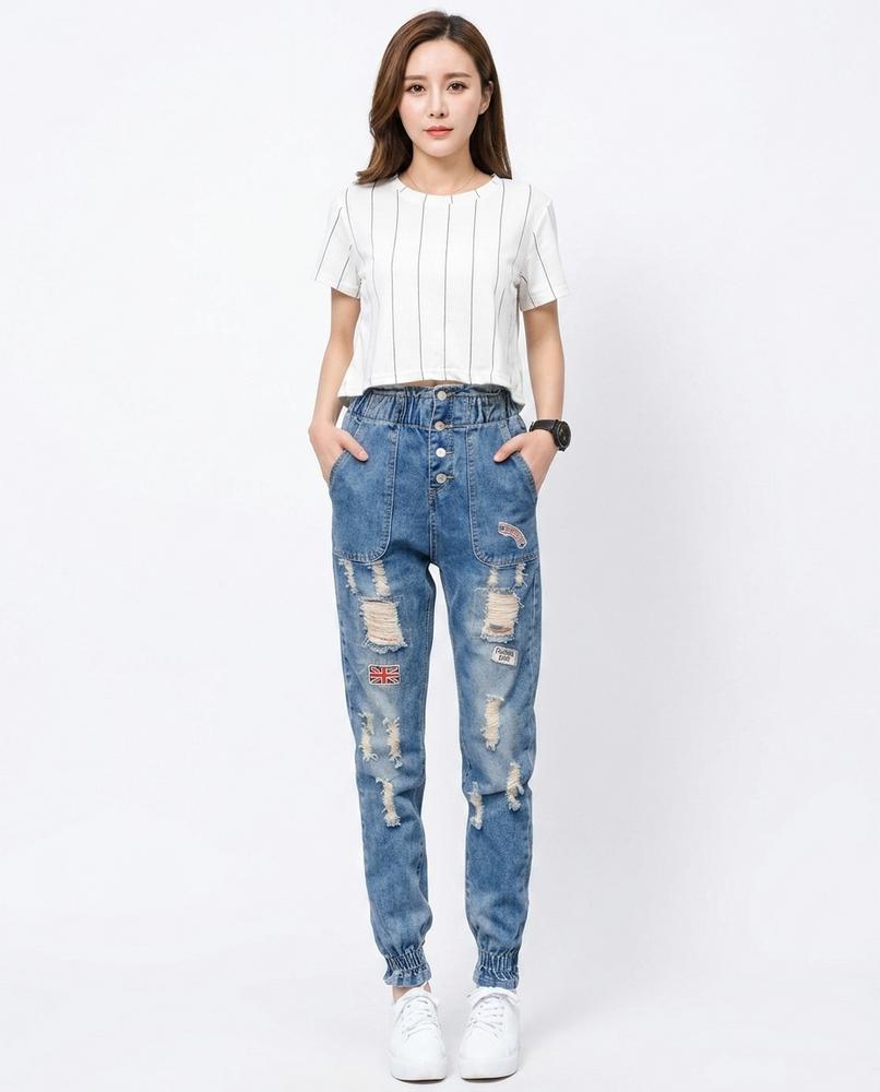 Nord Wear - Ellen | High-Waist Distressed Pants Women