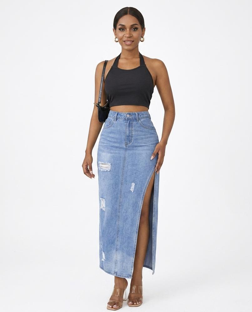 Nord Wear - Lovar | High-Slit Distressed Skirt Women