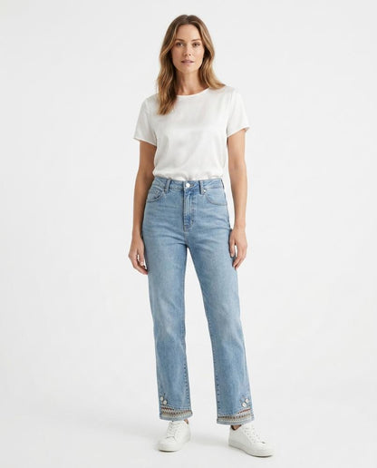 Nord Wear - Zeser | Straight-Cut Embroidered Pants Women