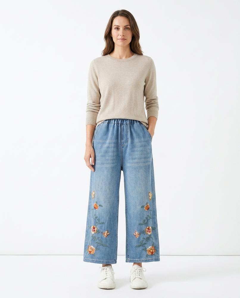 Nord Wear - Laver | Embroidered Wide-Leg Pants Women