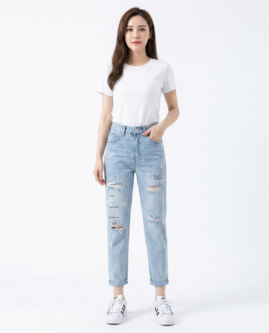 Nord Wear - Nesol | High-Waisted Distressed Pants Women