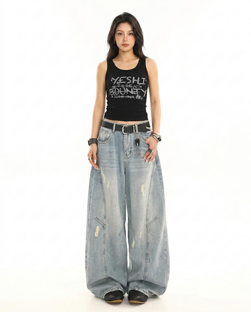 Nord Wear - Dasol | Wide-Cut Distressed Pants Unisex