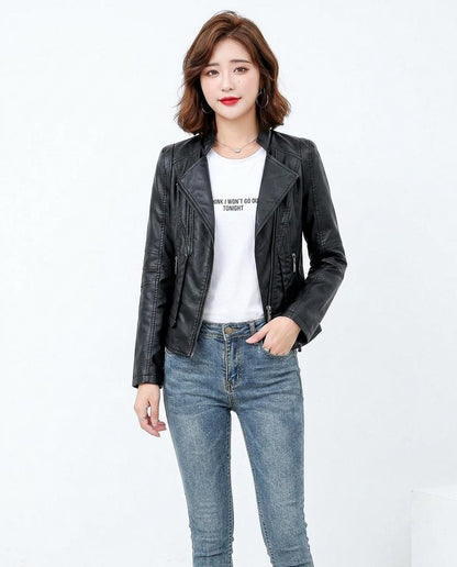 Nord Wear - Vevin | Asymmetrical Fitted Leather Jacket Women