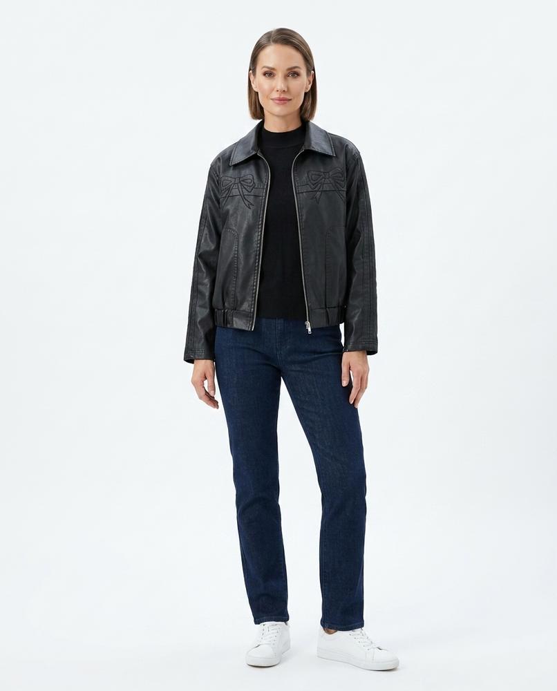 Nord Wear - Kutir | Embroidered Faux-Leather Jacket Women