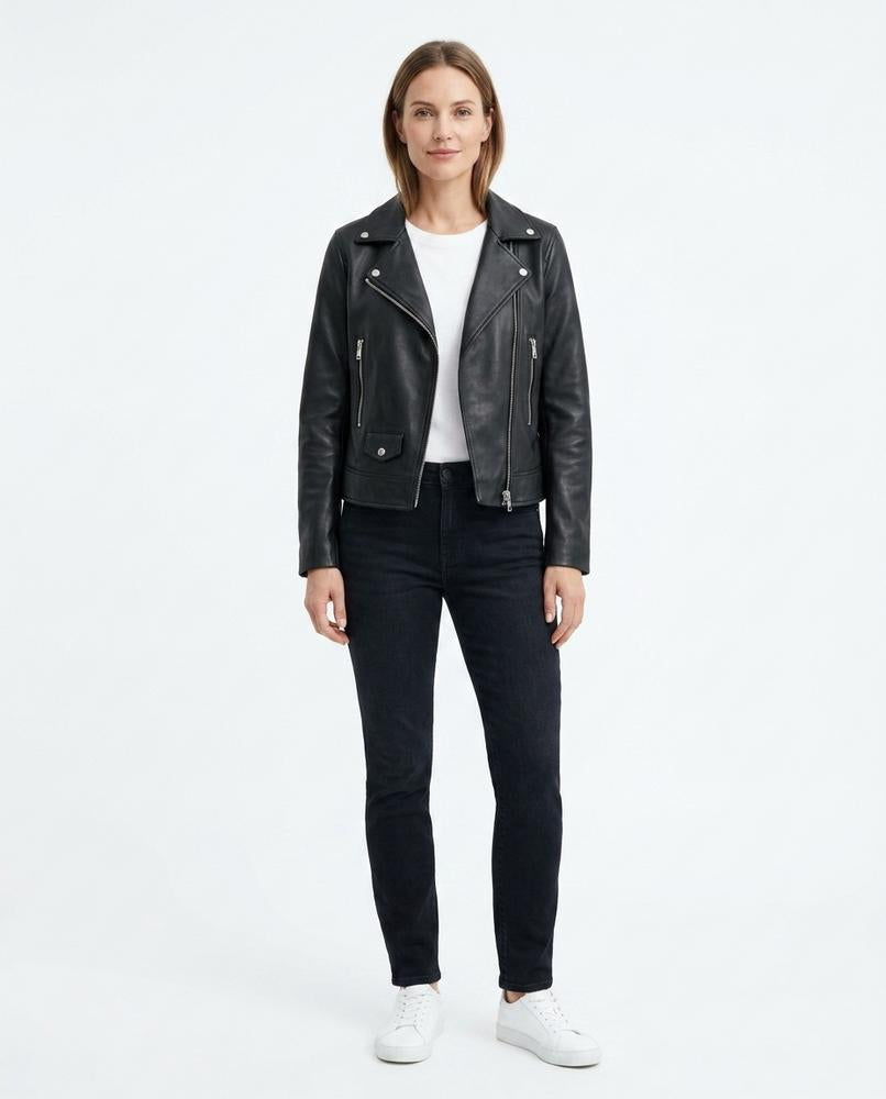 Nord Wear - Lytor | Asymmetrical Biker Leather Jacket Women