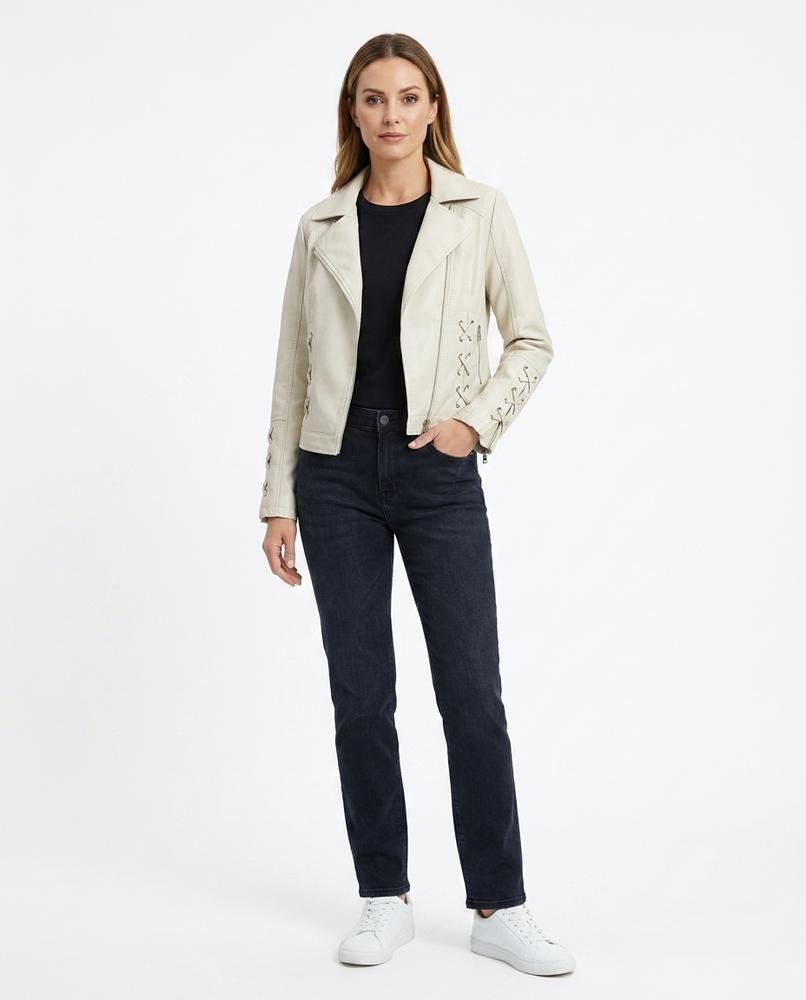 Nord Wear - Elkar | Asymmetrical Lace-Up Leather Jacket Women
