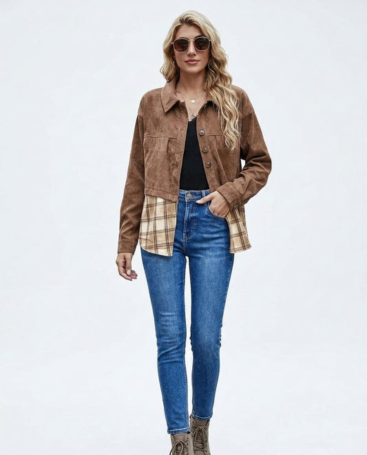 Nord Wear - Dasel | Plaid-Panel Button-Front Jacket Women