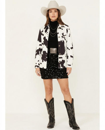 Nord Wear - Casol | Cow Print Button-Front Jacket Women