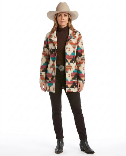 Nord Wear - Casol | Cow Print Button-Front Jacket Women