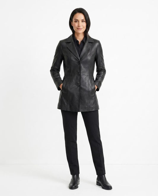Nord Wear - Ridan | Fitted Faux Leather Coat Women