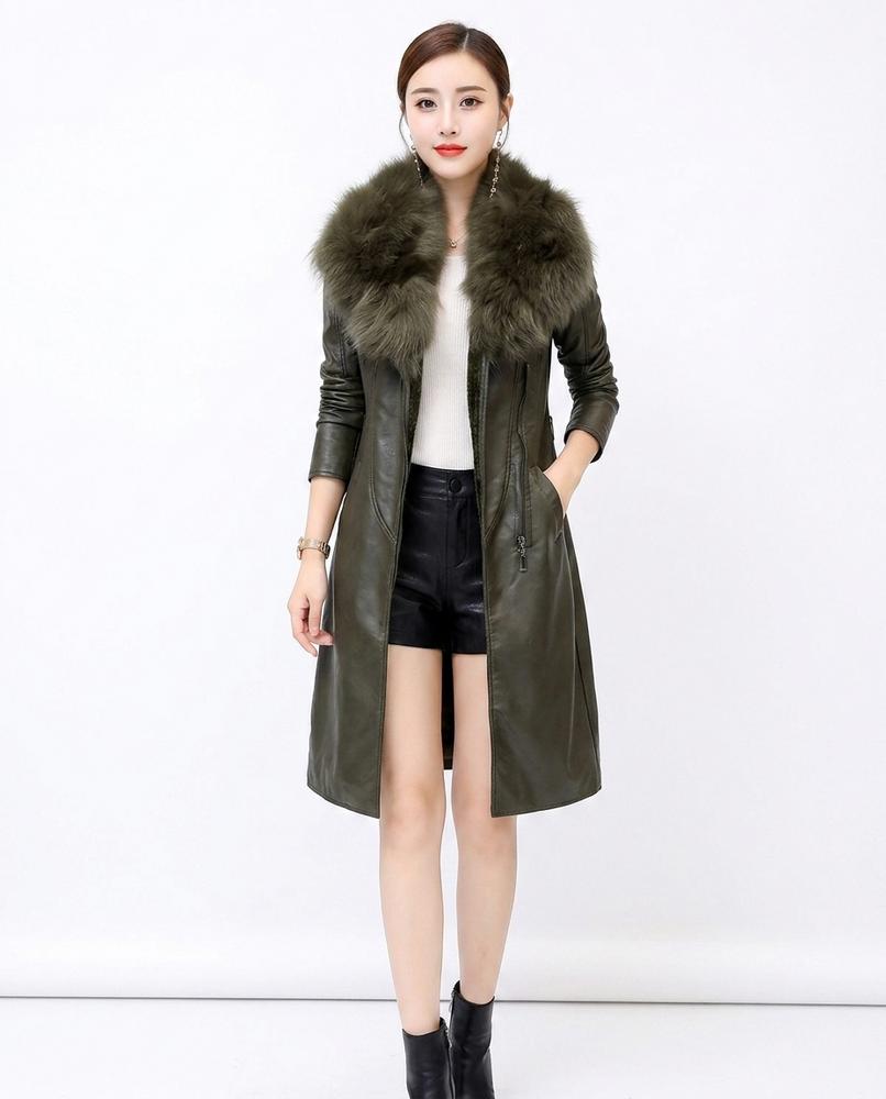 Nord Wear - Rorev | Faux-Leather Fur-Trimmed Coat Women