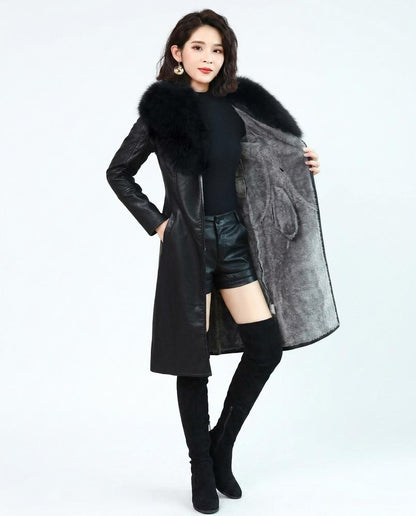 Nord Wear - Rorev | Faux-Leather Fur-Trimmed Coat Women