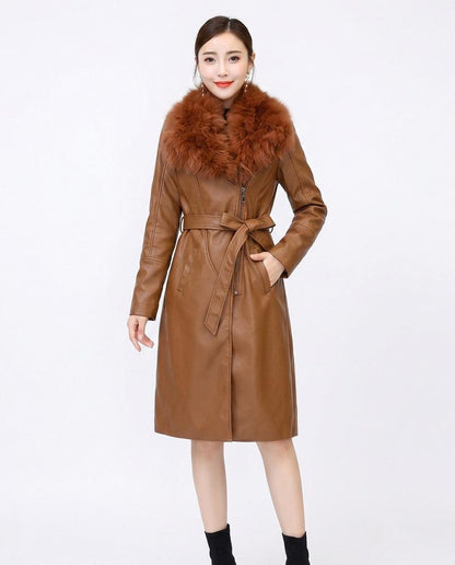 Nord Wear - Rorev | Faux-Leather Fur-Trimmed Coat Women