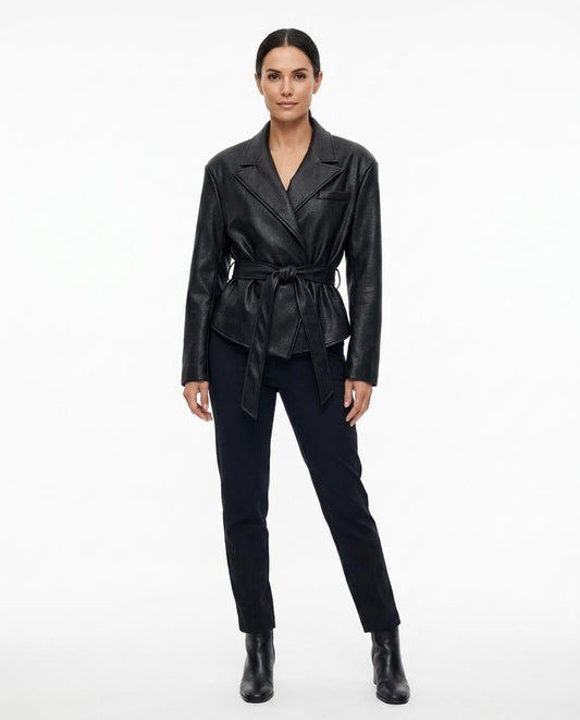 Nord Wear - Dasan | Faux Leather Belted Jacket Women