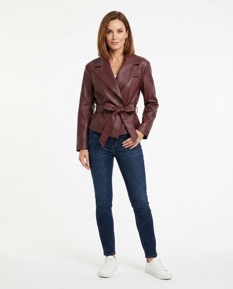 Nord Wear - Dasan | Faux Leather Belted Jacket Women