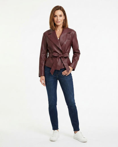 Nord Wear - Dasan | Faux Leather Belted Jacket Women