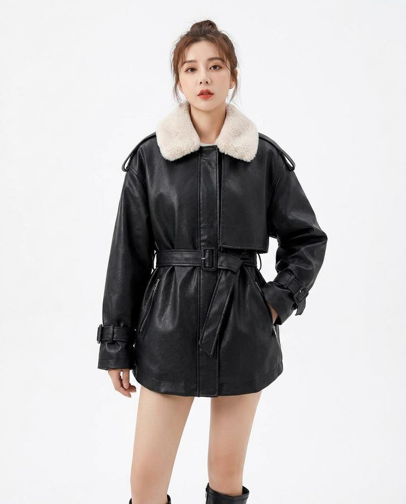 Nord Wear - Yovin | Belted Shearling-Collar Jacket Women